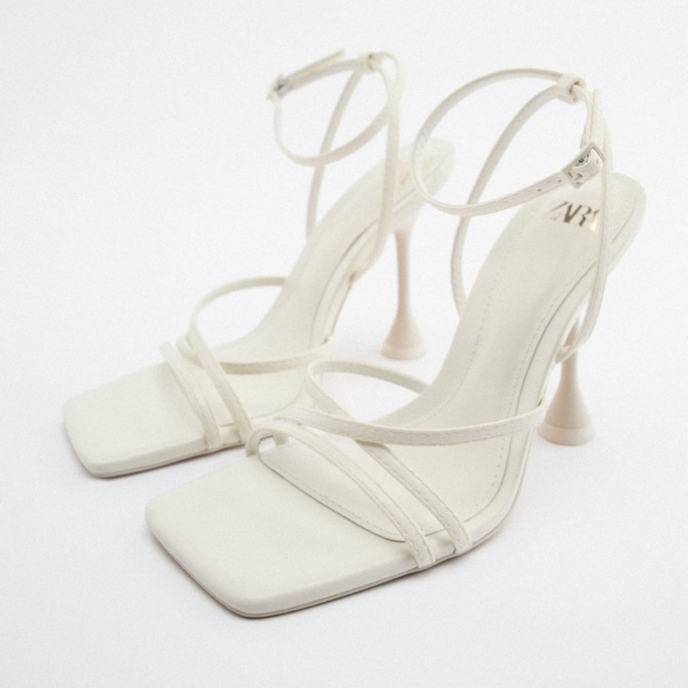 NWT Zara High Heeled Strap Sandals Sz 10